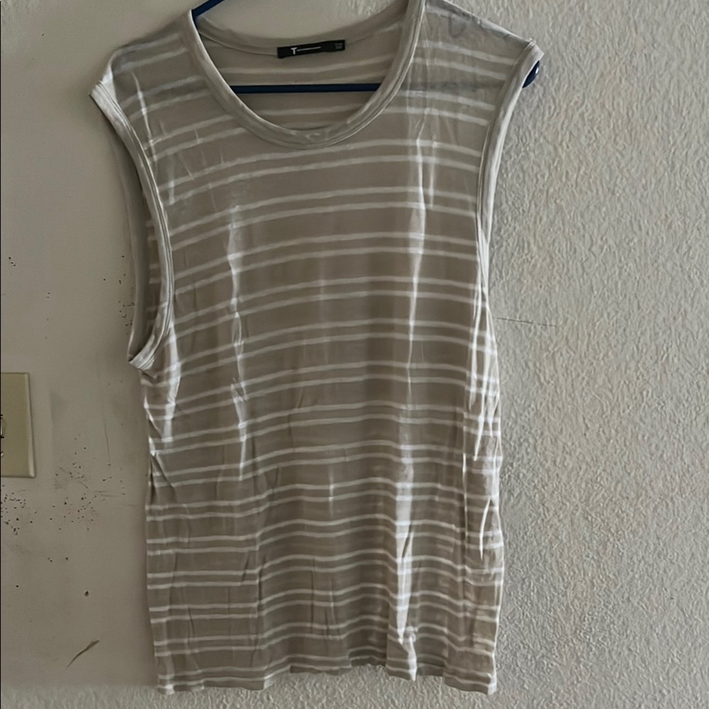 Alexander Wang Gray Striped Tank Top